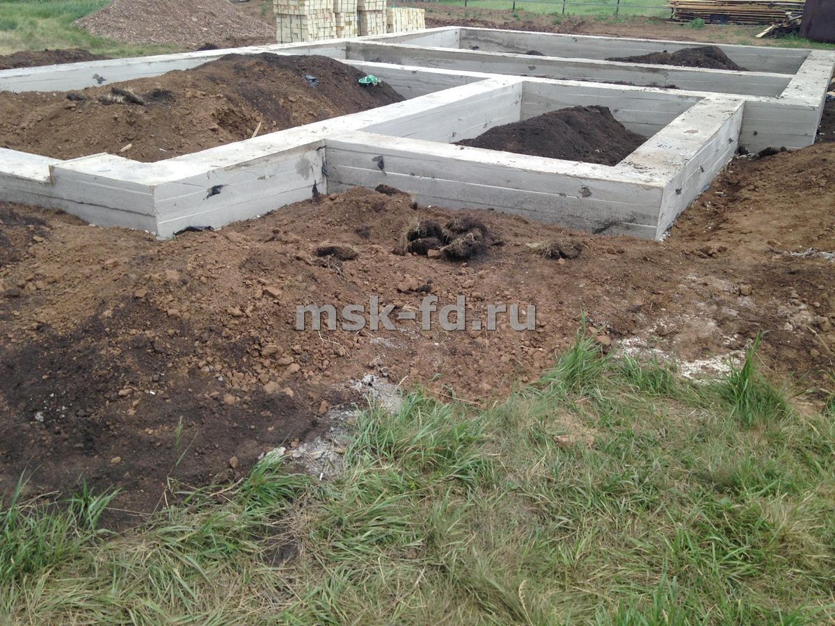 Ленточный фундамент под дом из профилированного бруса