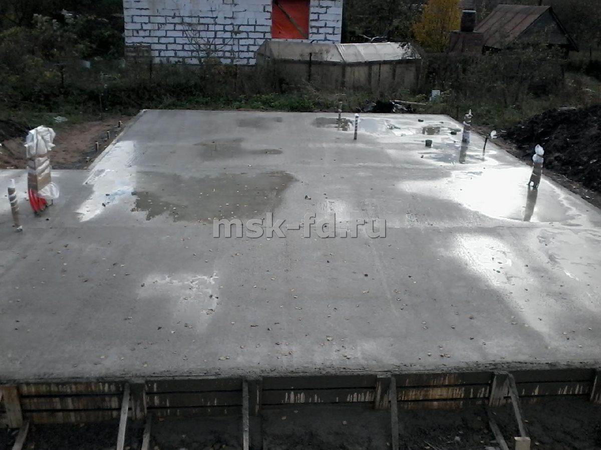 Фундамент УШП под баню из клееного бруса